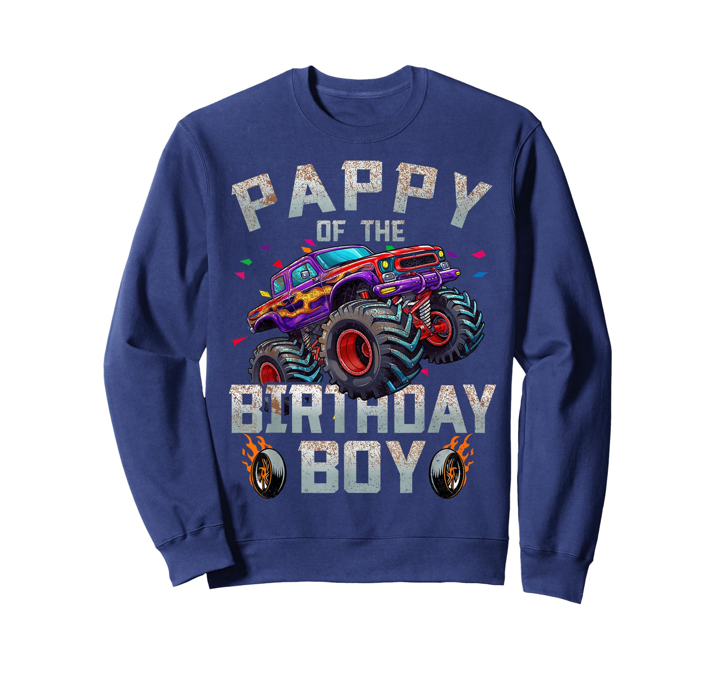 Pappy Of The Birthday Boy Monster Truck Family T-Shirt