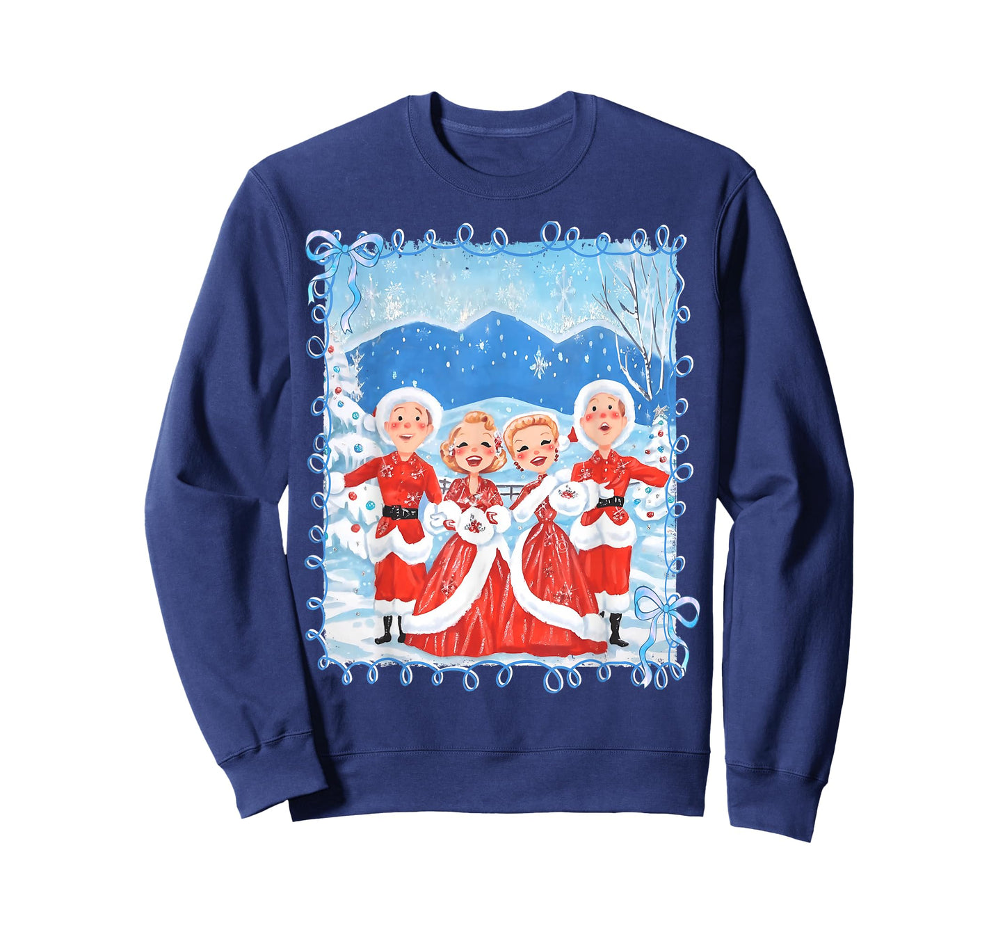 Sisters White Xmas Merry Christmas Xmas Snow Family Holiday T-Shirt