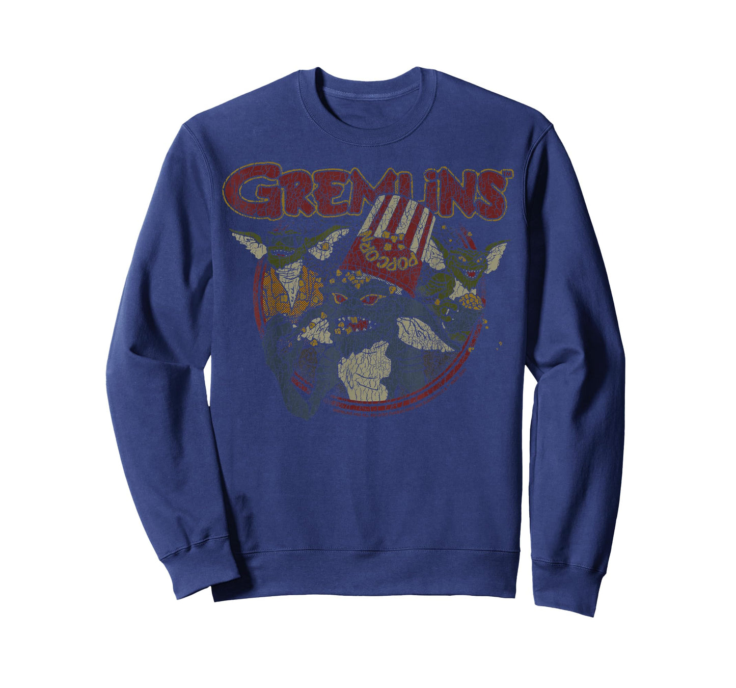 Gremlins Popcorn Bucket Distressed Group Shot T-Shirt
