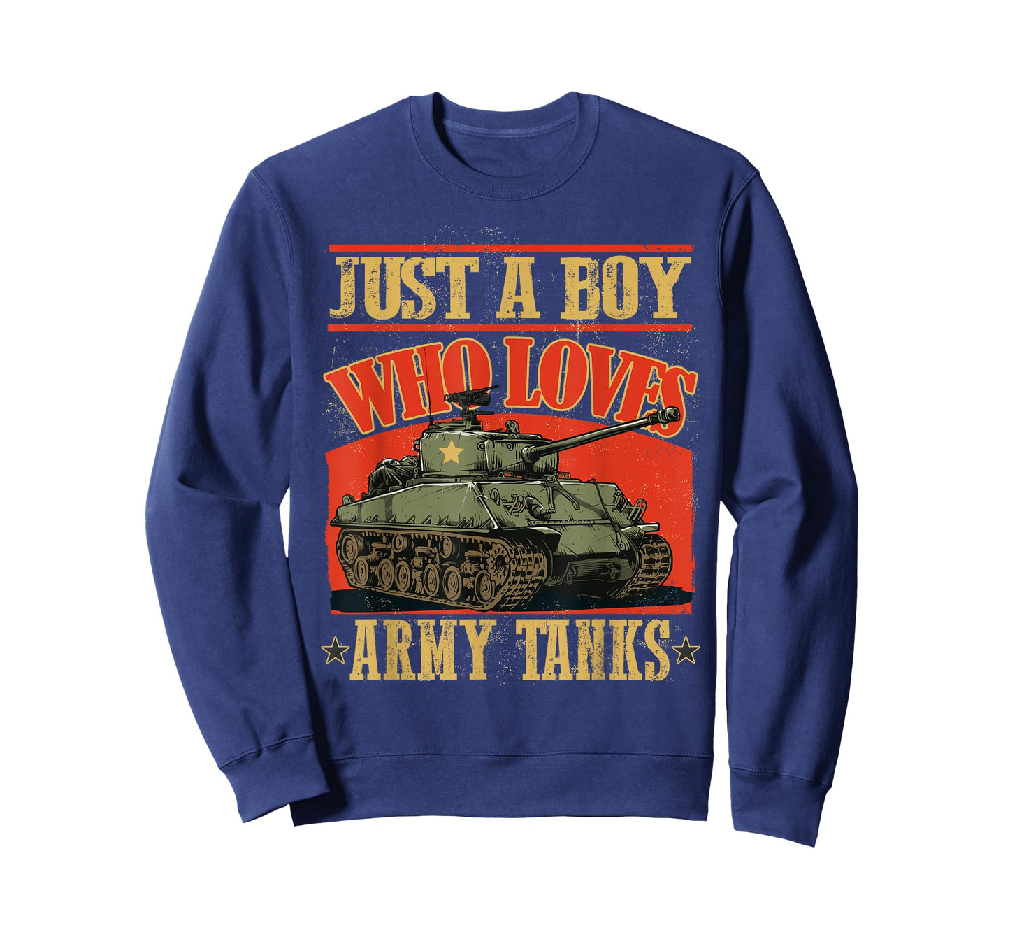 Just a Boy Who Loves Army Tanks a World War 2 Sherman Tank T-Shirt