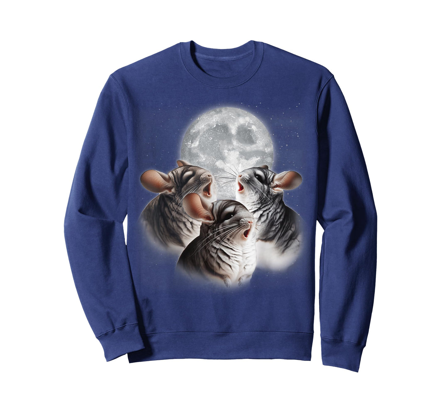 3 Chinchilla Howling At The Moon Funny Chinchilla Lover Kids T-Shirt