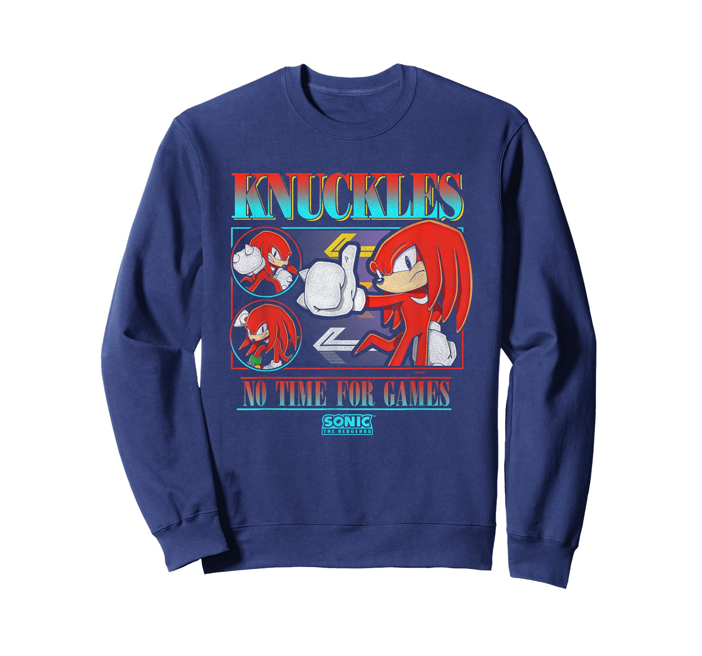 Sonic The Hedgehog Knuckles No Time For Games Vintage T-Shirt