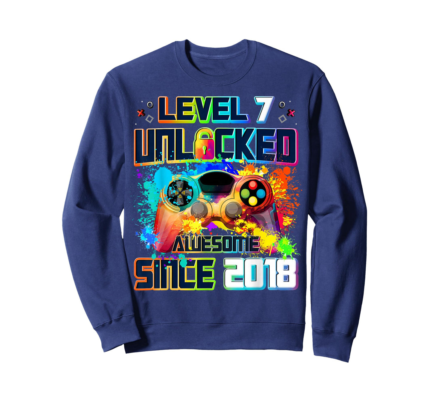 Level 7 Unlocked 7 Year Old Video Gamer 7th Birthday Gift T-Shirt