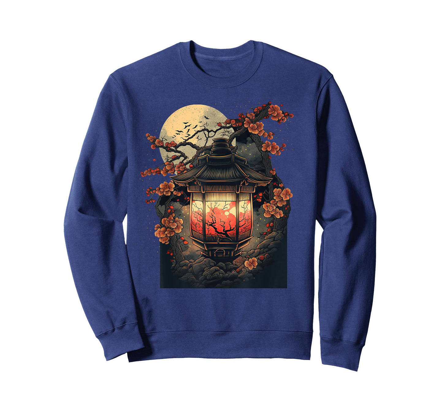 Japanese Pagoda Lantern Japan Art Sakura Blossom Zen Art T-Shirt