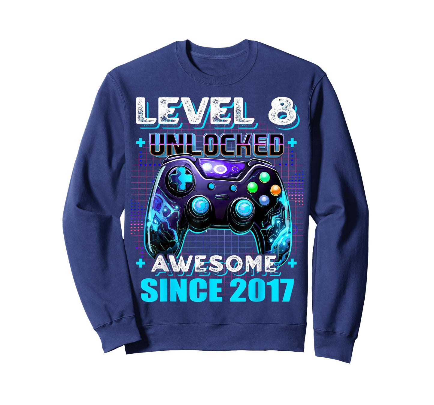 8th Birthday Boy Level 8 Gamer 8 Year Video Game Party T-Shirt