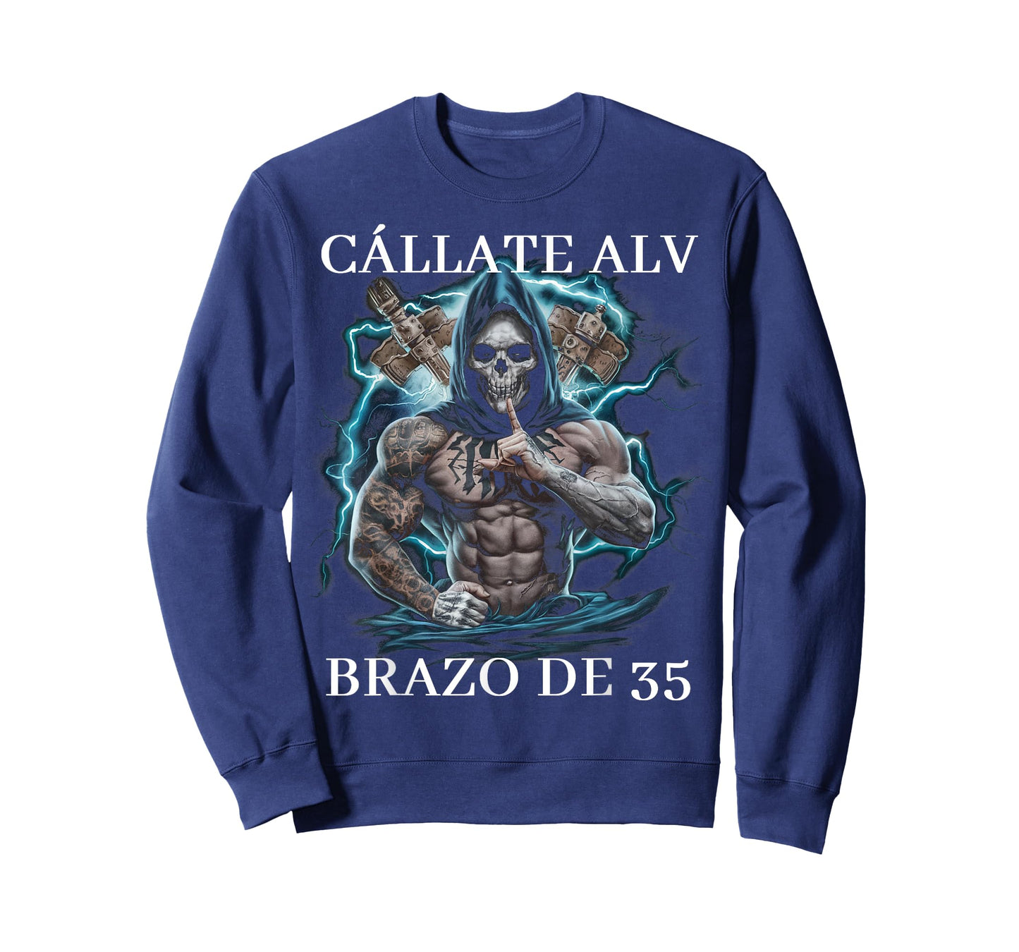 Callate ALV brazo de 35: Calacas chidas gym T-Shirt