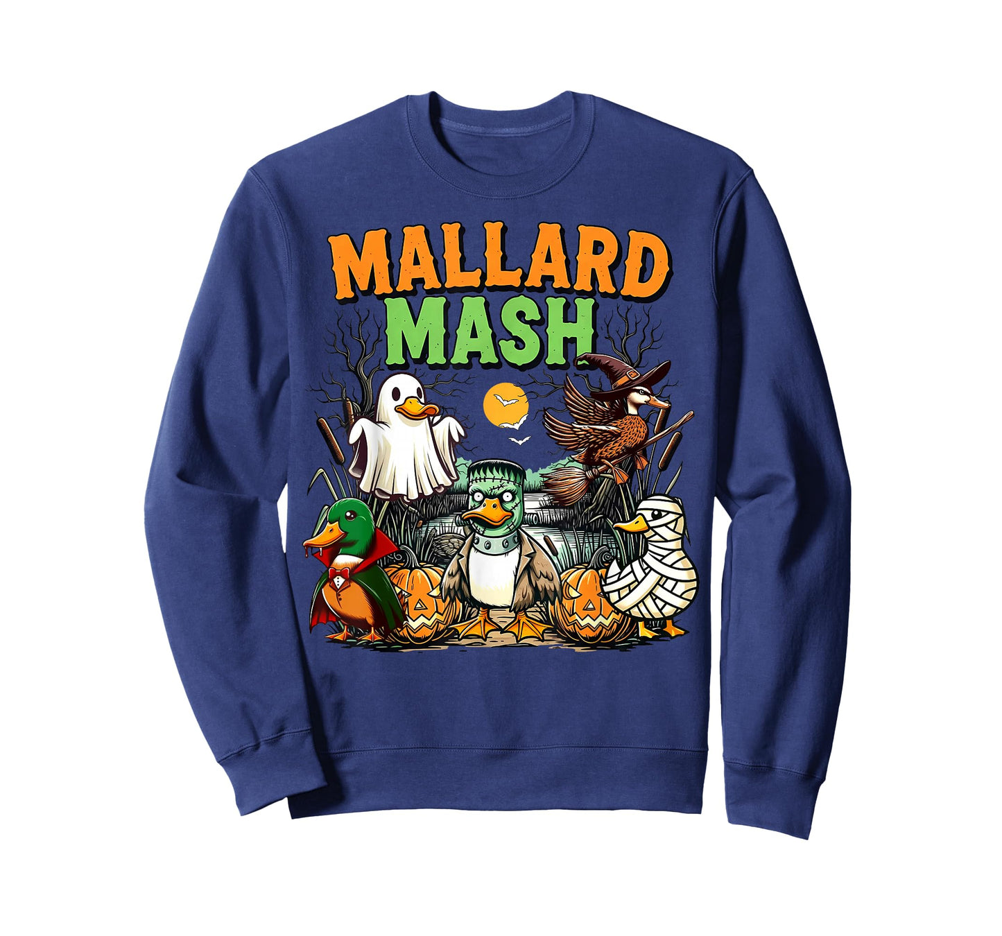 Mallard Mash Funny Scary Duck Spooky Ghost Hunting Halloween T-Shirt