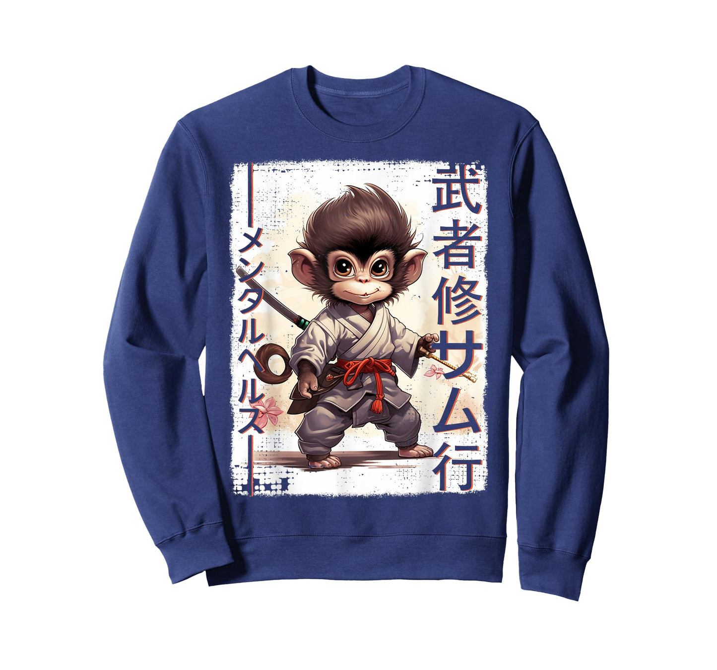 Samurai Monkey Warrior Japanese Ninja Monkey Kawaii T-Shirt