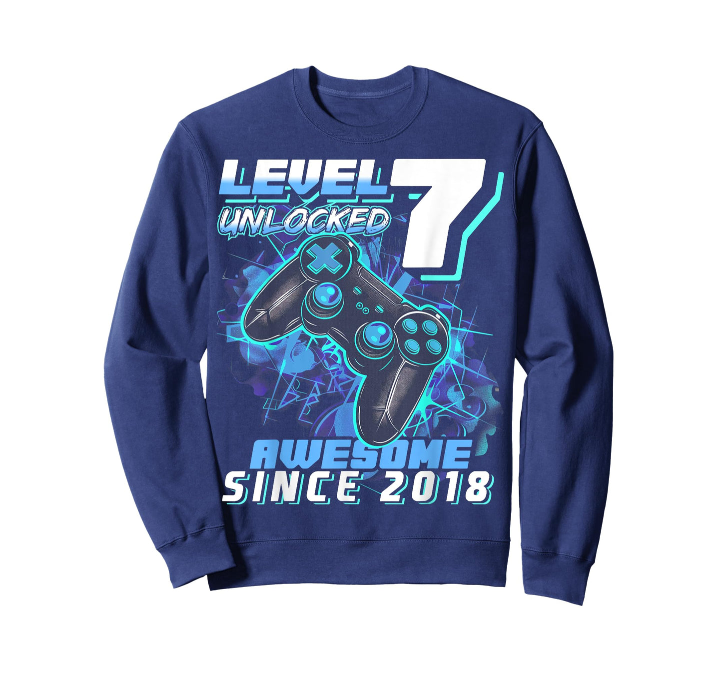 7th Birthday Boy Level 7 Gamer 7 Year Video Game Party T-Shirt