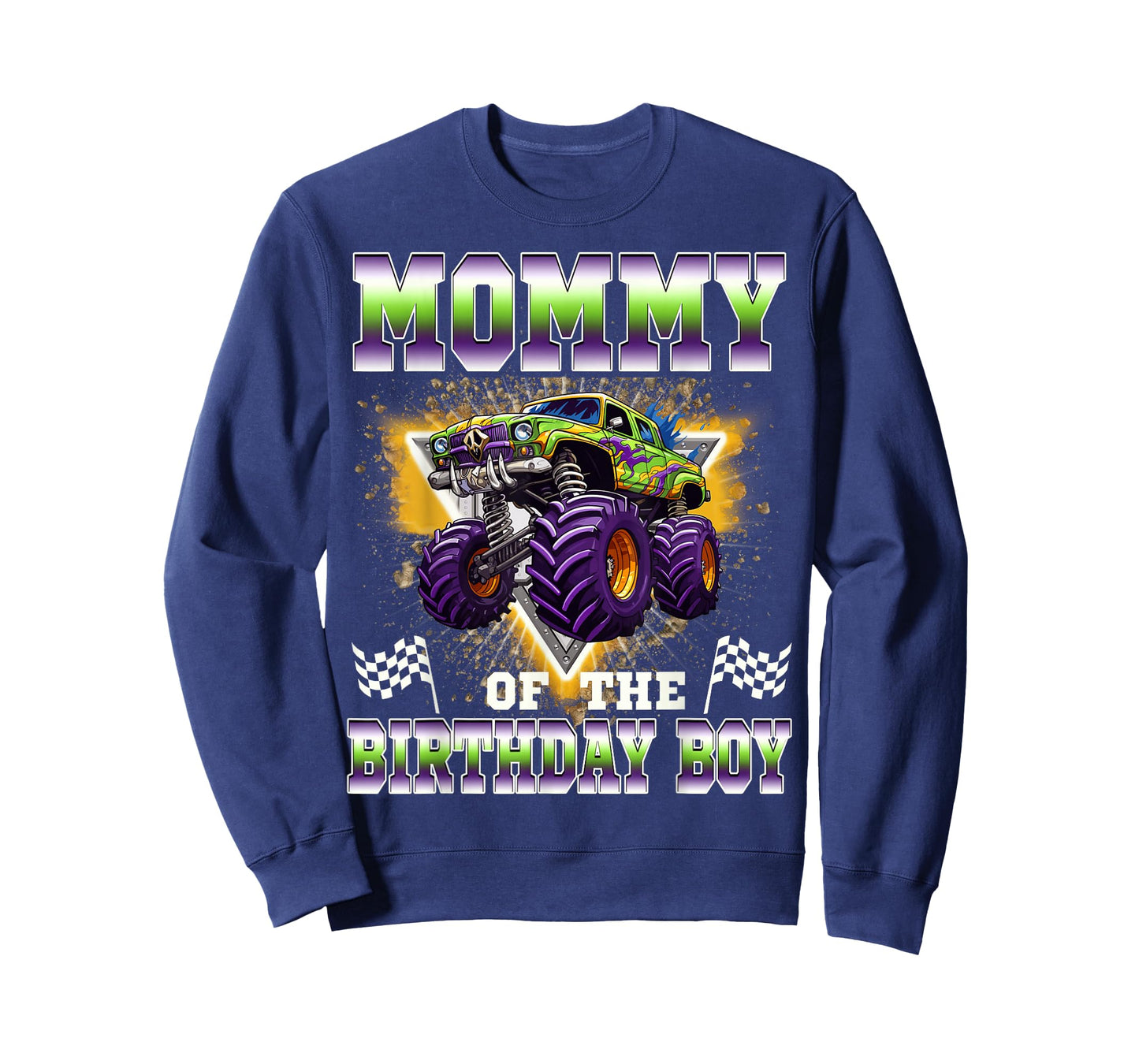 Mommy of The Birthday Boy Monster Truck Birthday Family T-Shirt