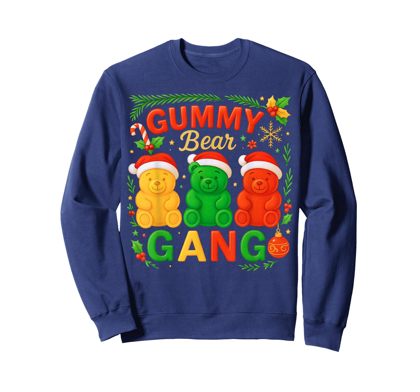 Gummy Bear Gang Christmas Candy Squad Kids Team Xmas Costume T-Shirt
