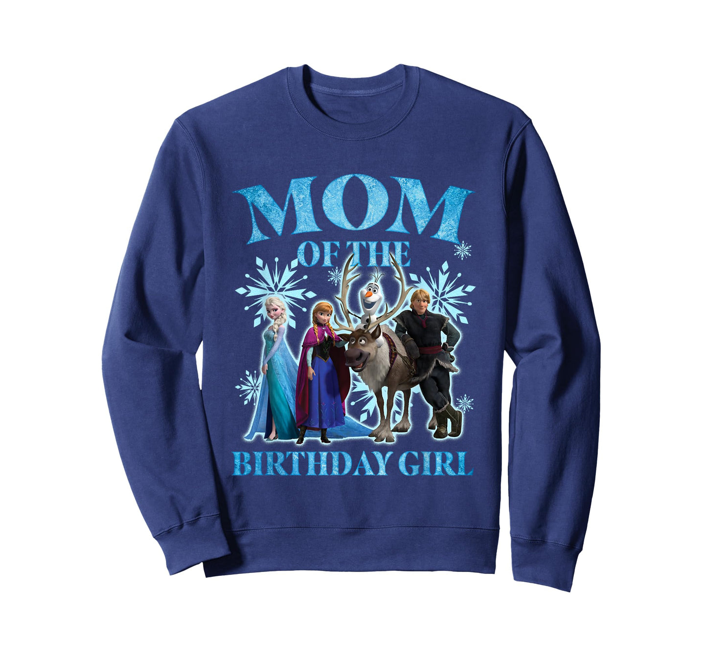 Disney Frozen Mom of The Birthday Girl Group Shot Chest Logo T-Shirt