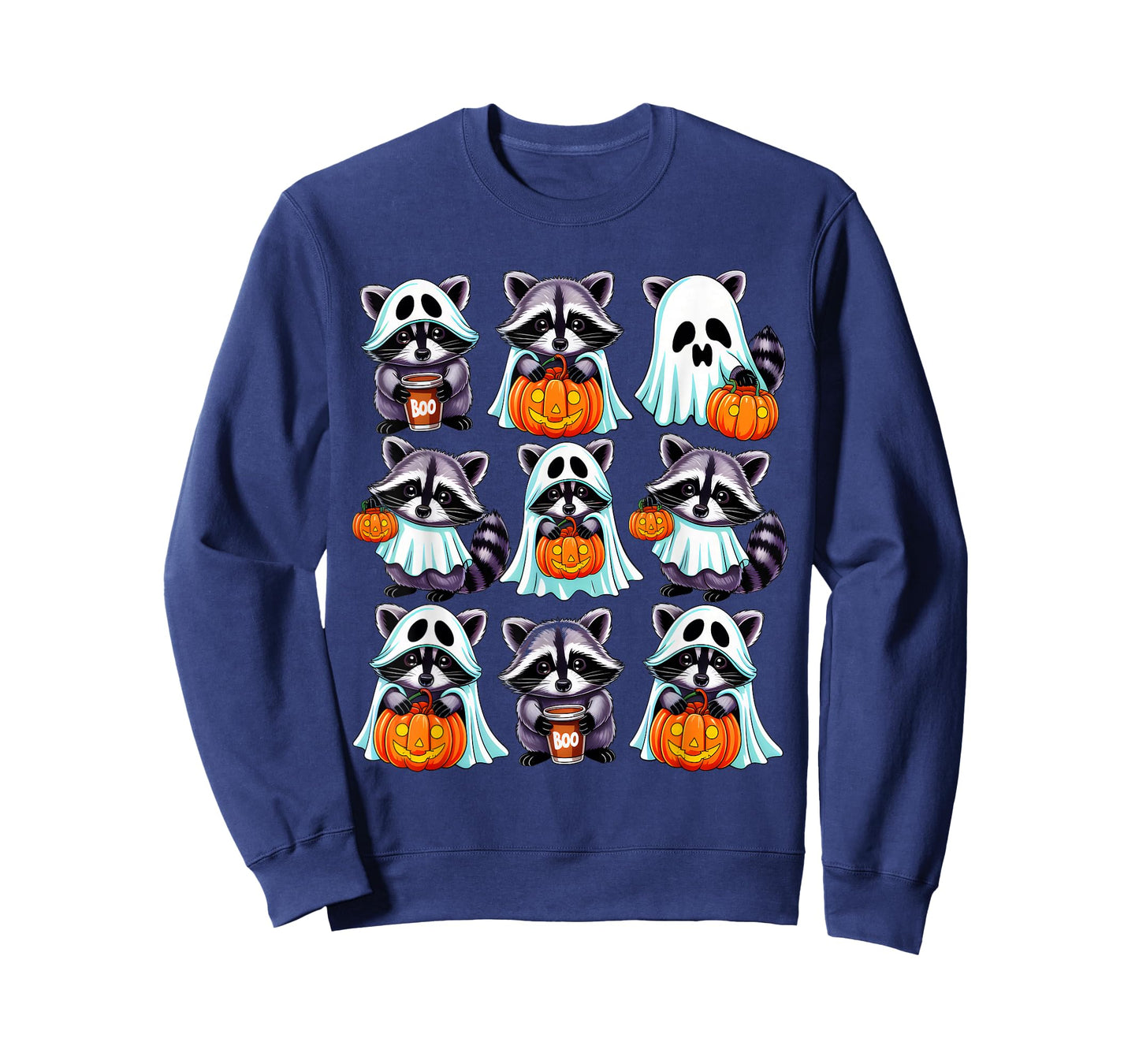 Cute Ghost Raccoon Funny Halloween Costumes Raccoon Lover T-Shirt