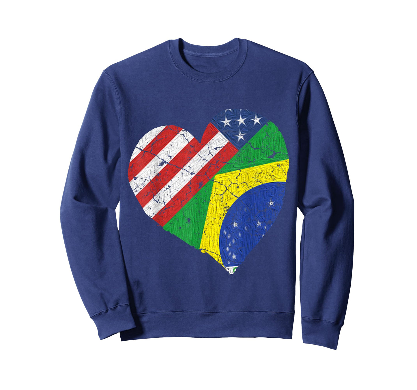 Half Brazilian Half American Flag Brazil USA Pride T-Shirt