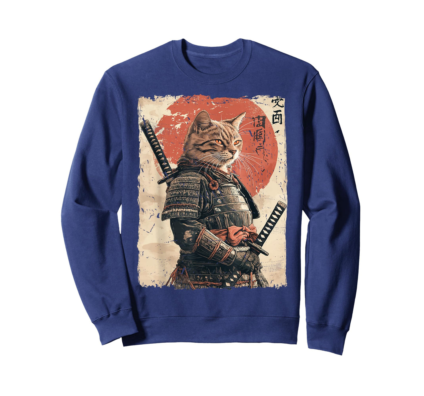 Samurai Cat Warrior Japanese Ukiyo-e Artwork Cat Samurai T-Shirt