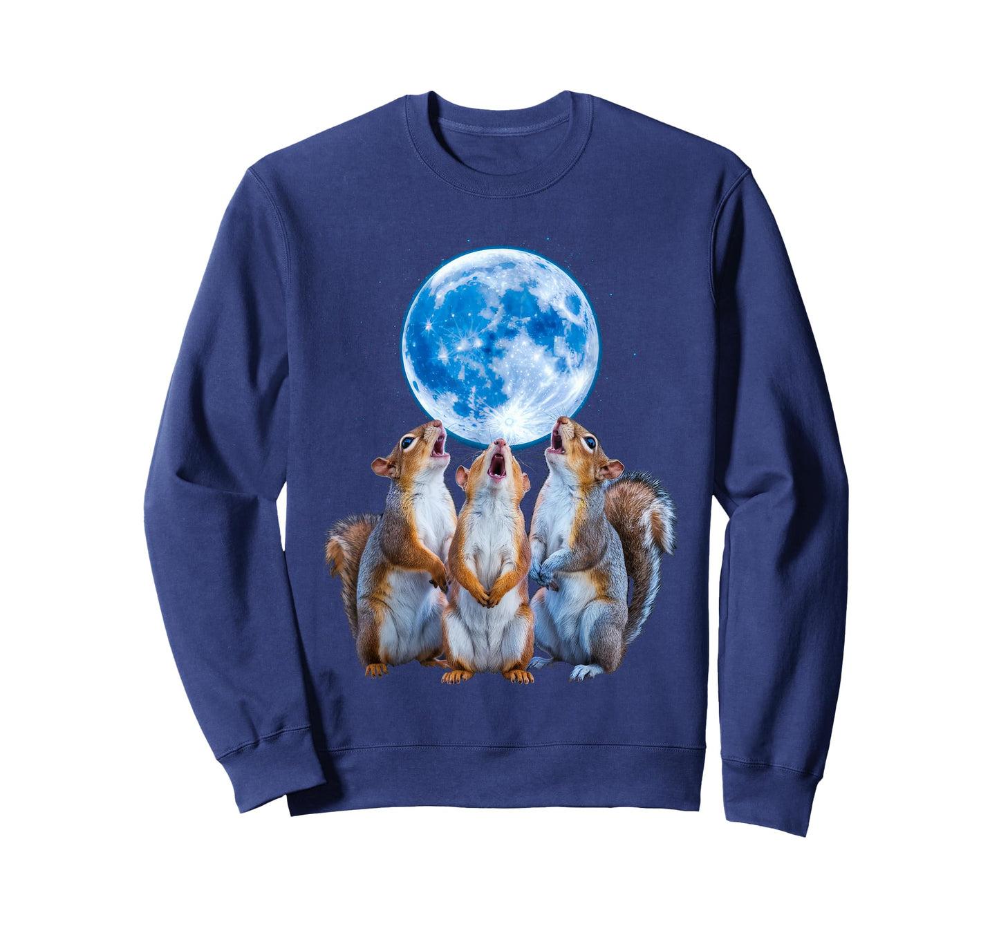 Three Squirrels Howling At The Moon, 3 Squirrel Moon T-Shirt