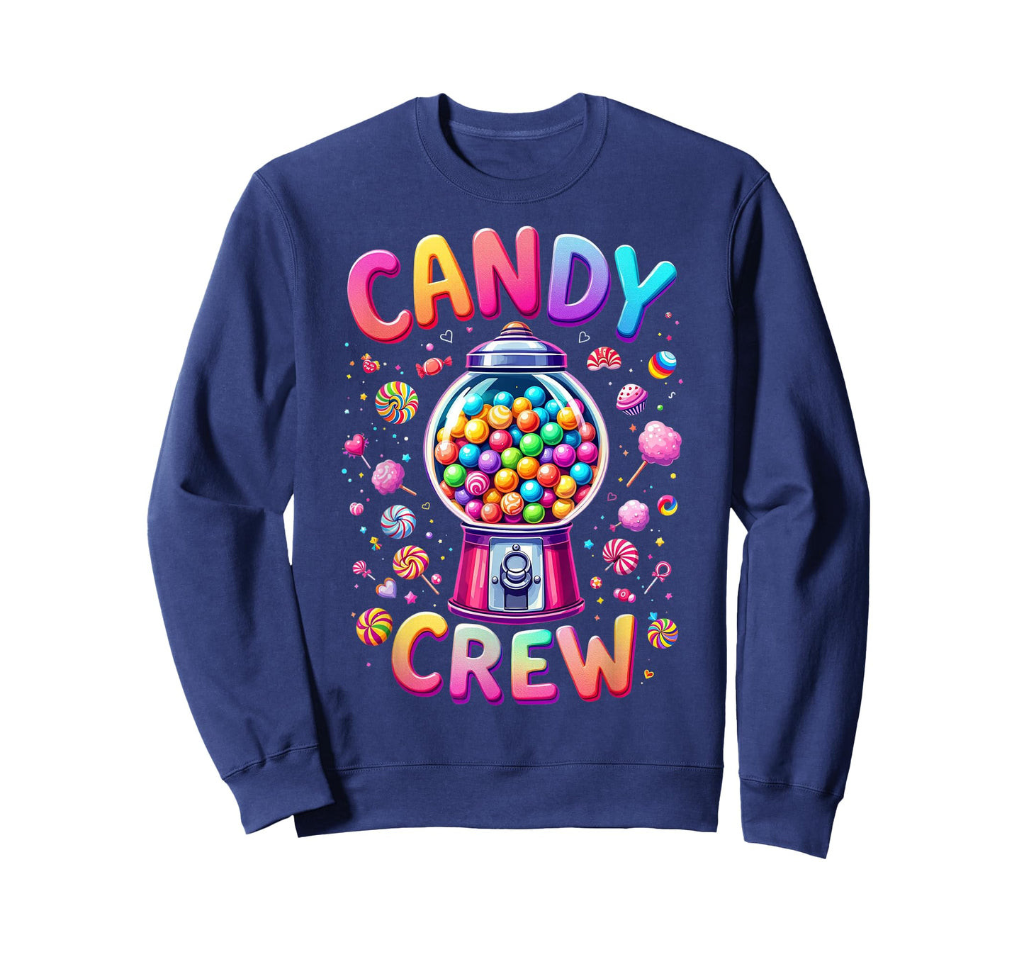 Funny Candy crew Women & Teens Retro Colorful Candy Squad T-Shirt