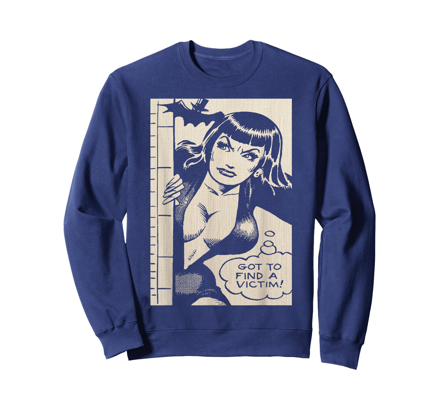 Vintage Vampire Bat Vampire Pin Up Girl Horror Comic Book T-Shirt