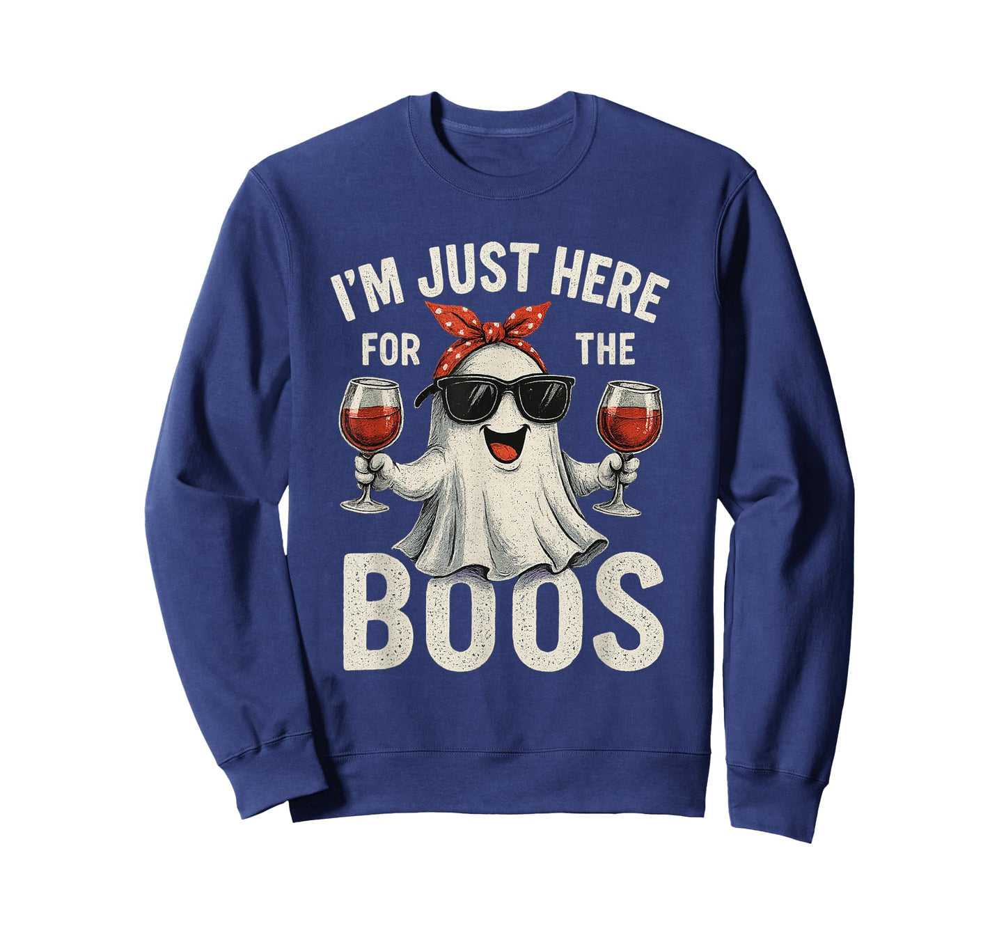 I'm Just Here for The Boos Halloween Women Ghost Cute Funny T-Shirt