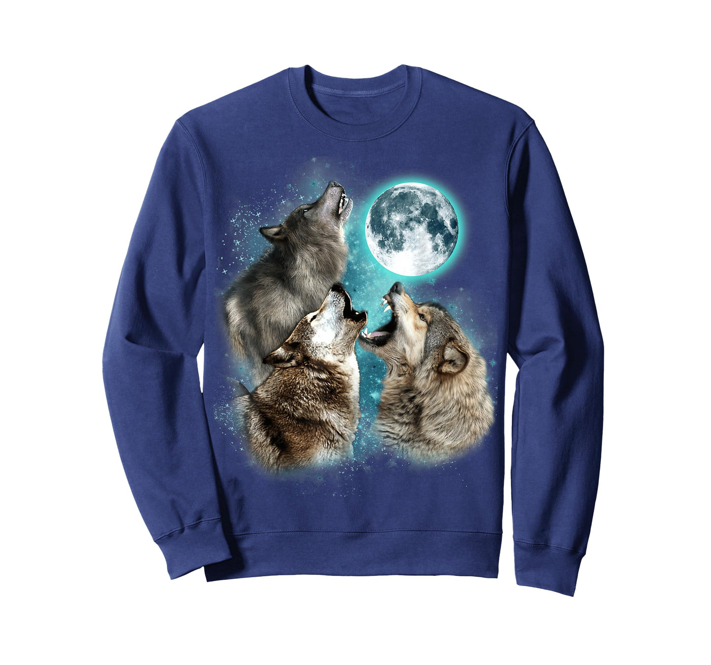 3 Wolf Moon Howling Wolf Head Funny Wolves For Men Women T-Shirt