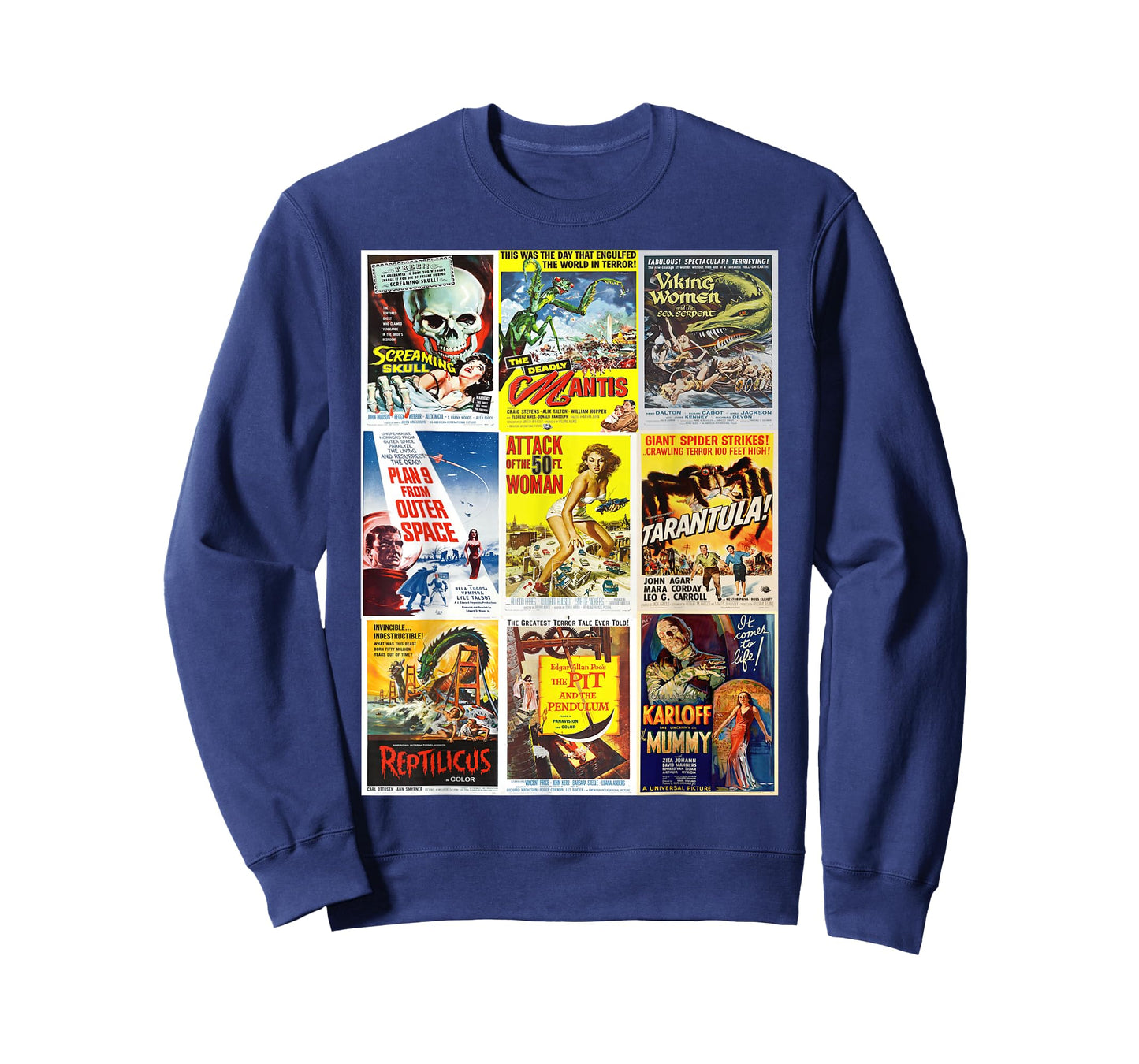 B Movie Poster Collection, Classic Sci-Fi Horror Monsters T-Shirt
