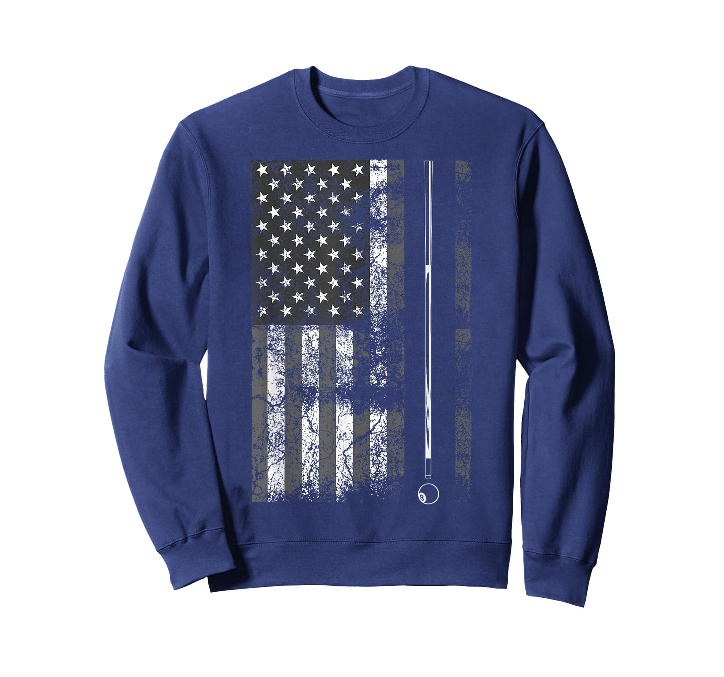 American Flag Billiard Stick Cute Table Game Funny USA Gift T-Shirt