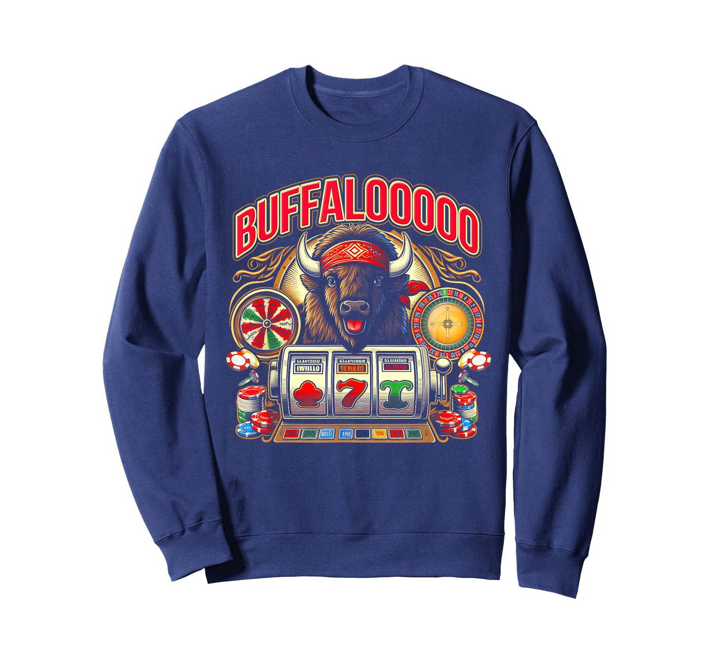 Lucky Buffalo Casino Buffalooooo Slot Machine Gambling Game T-Shirt