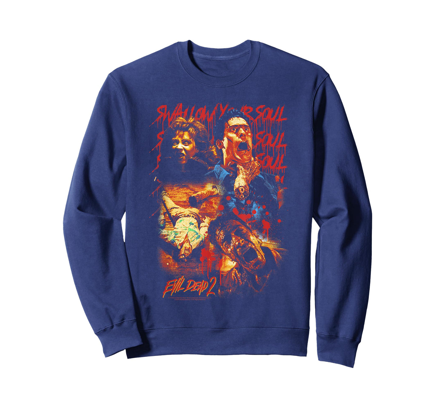 Evil Dead 2 Swallow Your Soul Collage Horror Movie T-Shirt