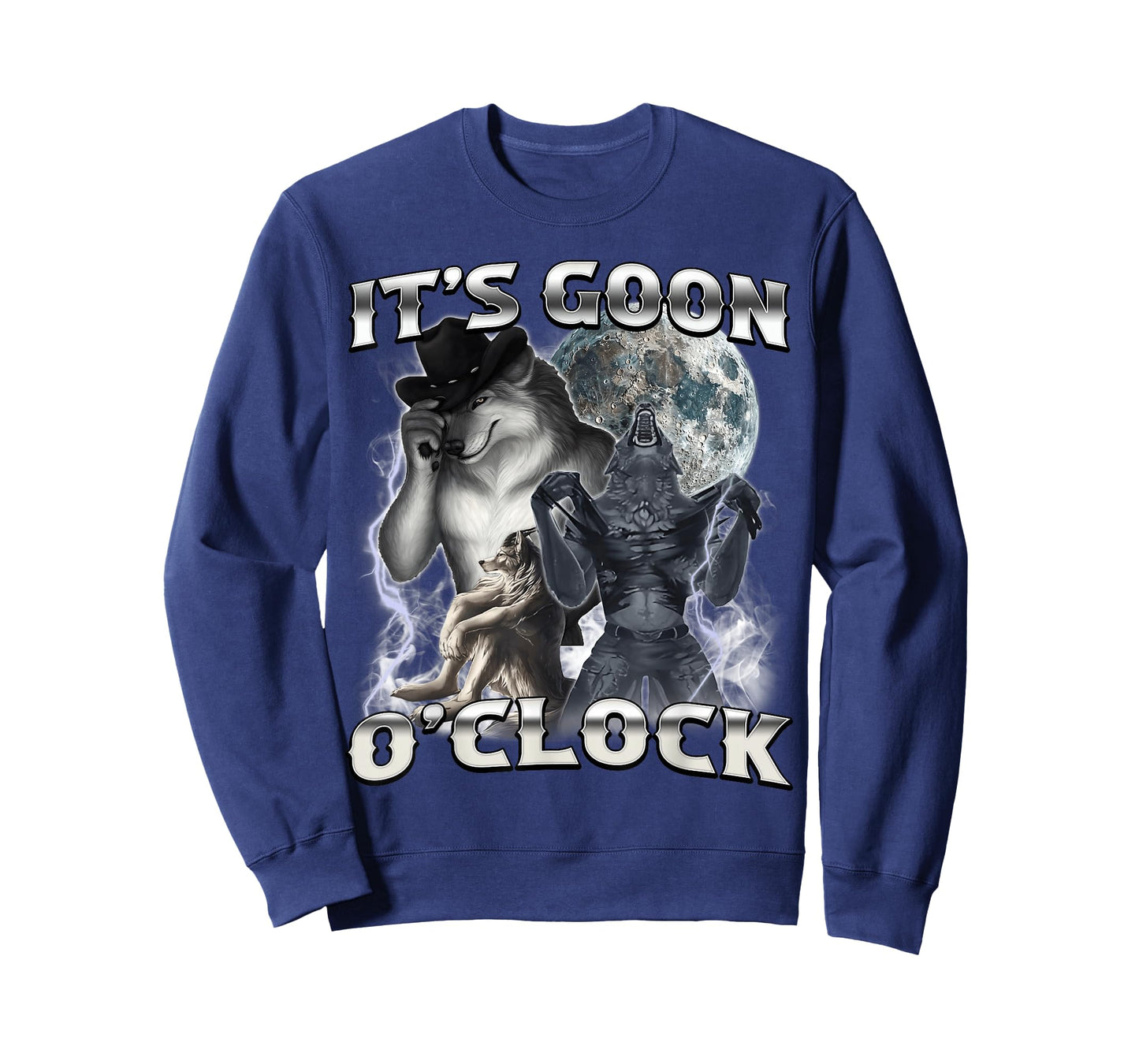 It's Goon O'clock Funny Alpha Wolf Ironic Meme Men Women T-Shirt
