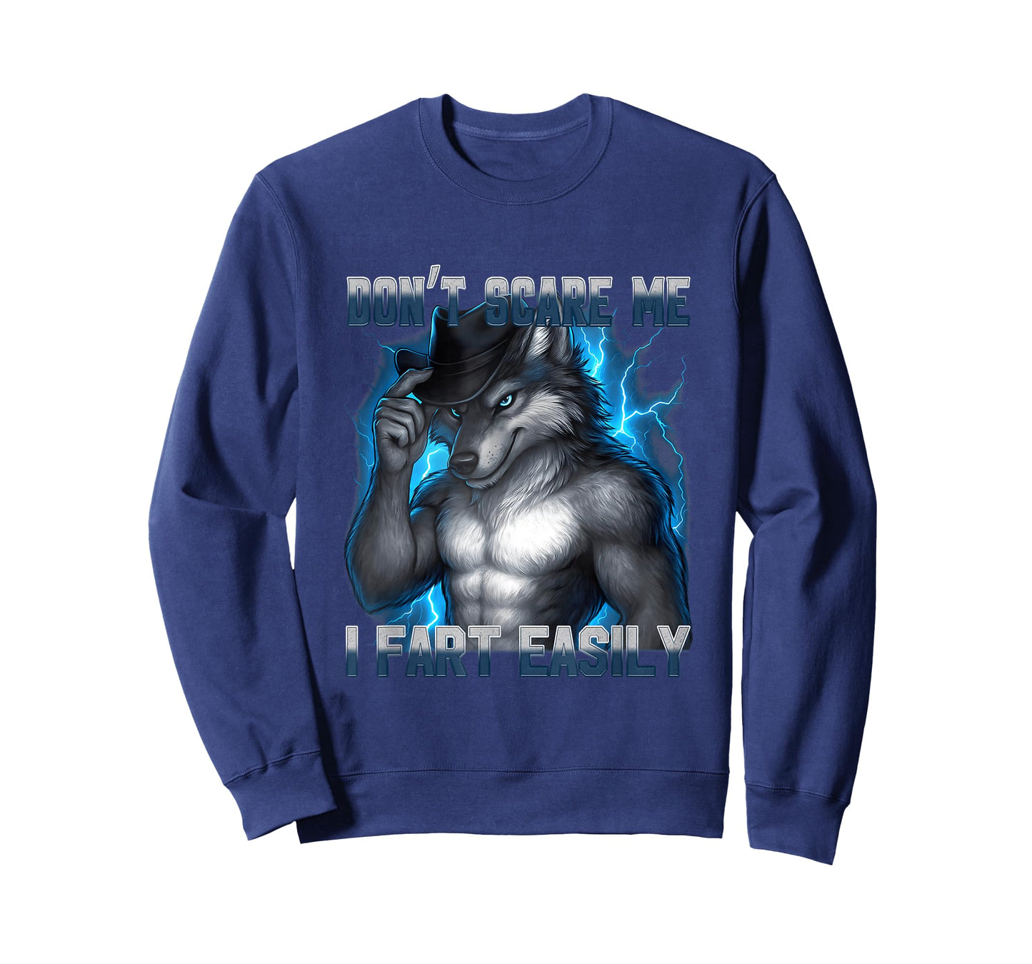Funny Don't Scare Me I Fart Easily Alpha Wolf Meme Bootleg T-Shirt