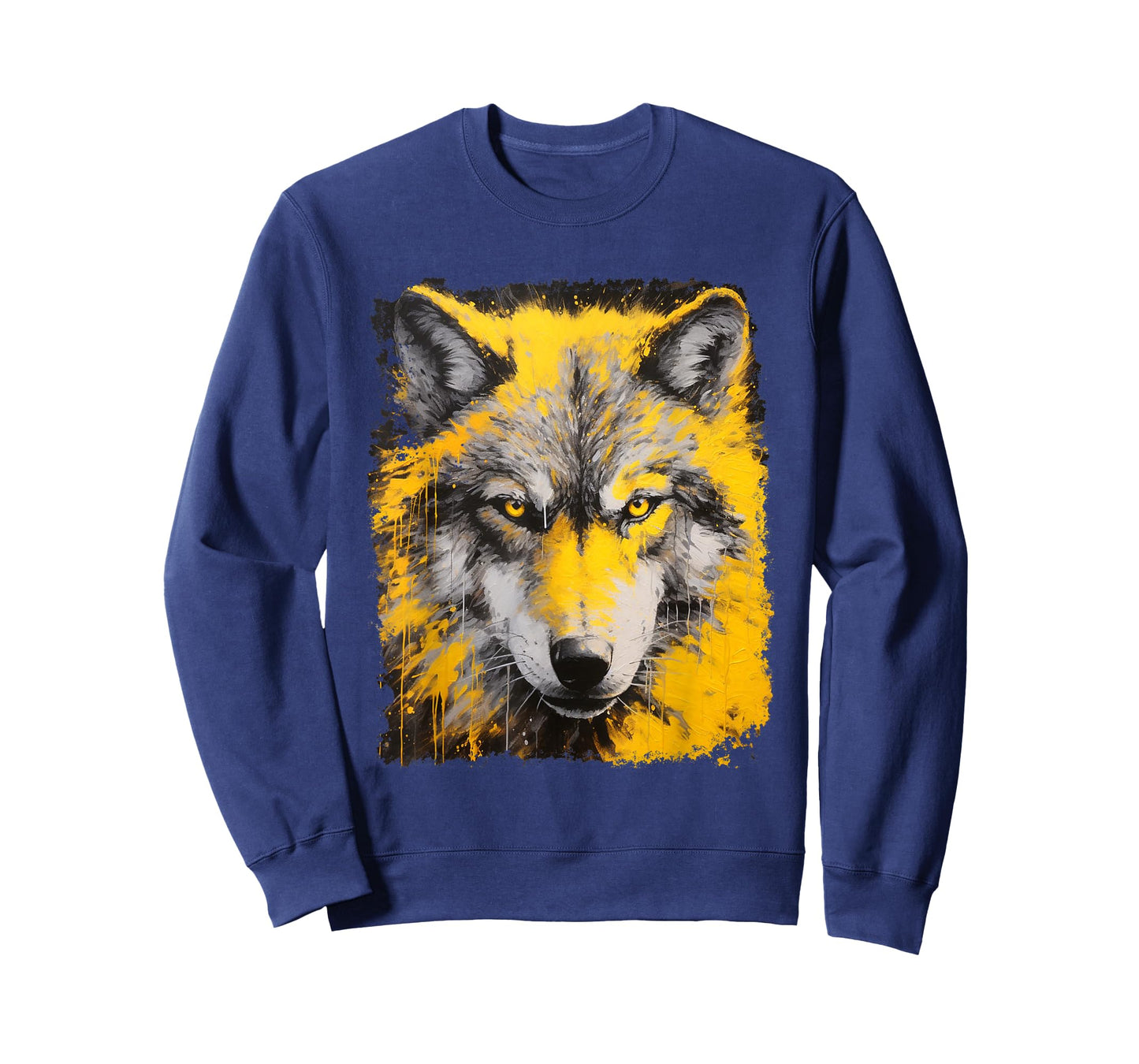 Pop Art Vintage Zoo Animal Yellow Wolf T-Shirt