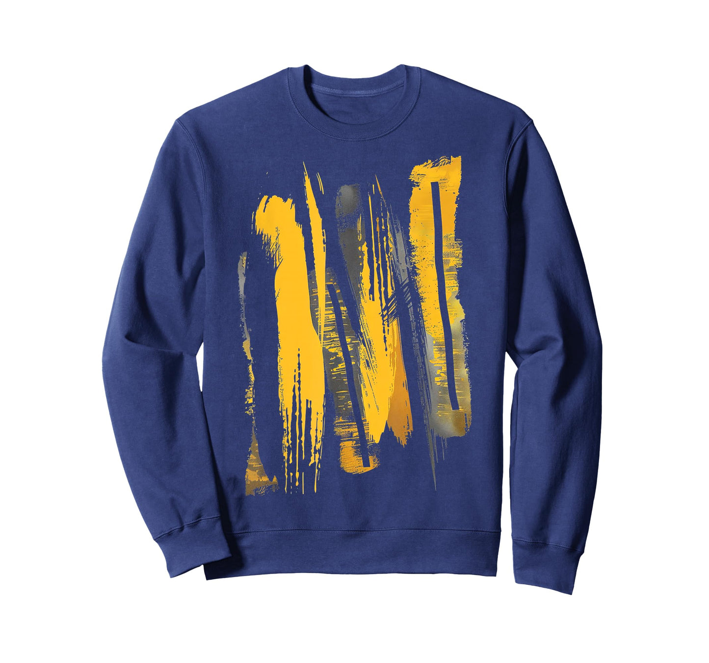 Black And Yellow Brushstrokes Graphic T-Shirt