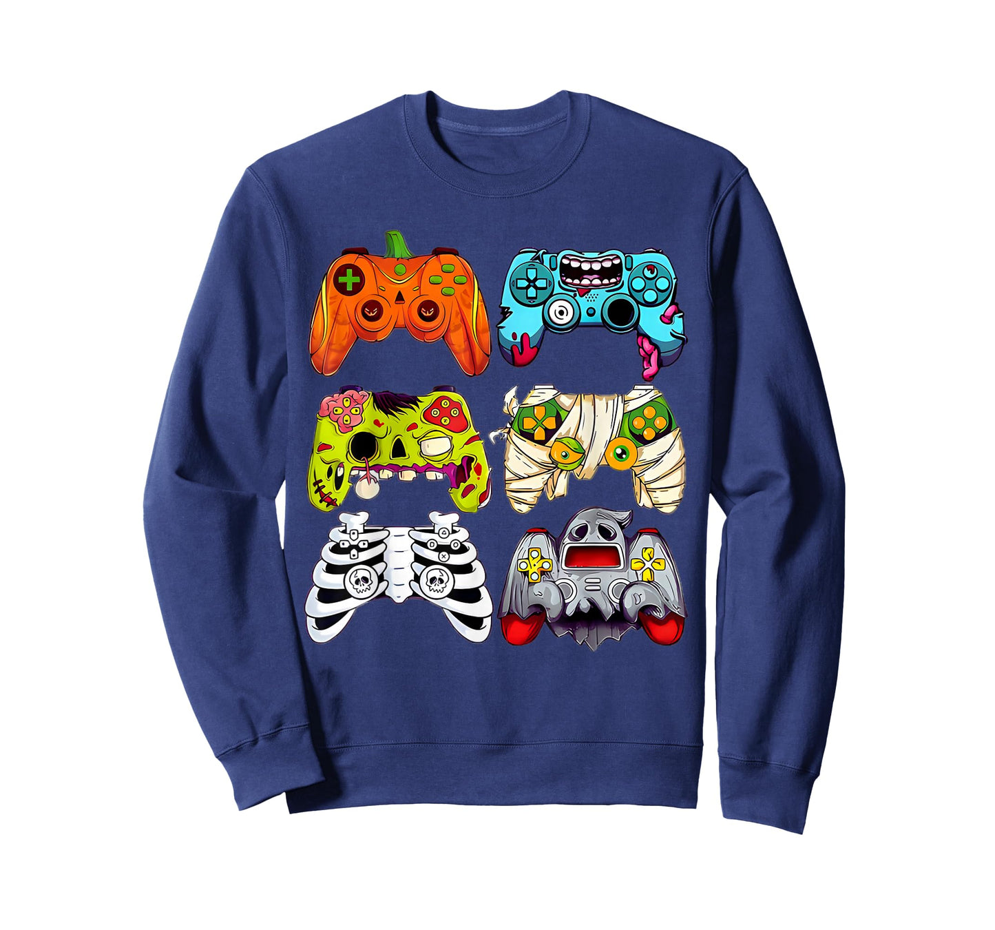 Halloween Skeleton Zombie Gaming Controllers Mummy Boys Kids T-Shirt