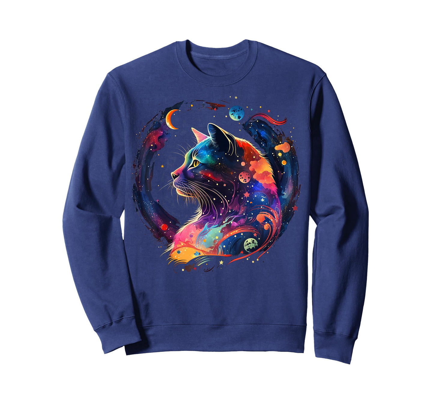 Astronaut Outer Space Kitty on Galaxy Cat Lover T-Shirt