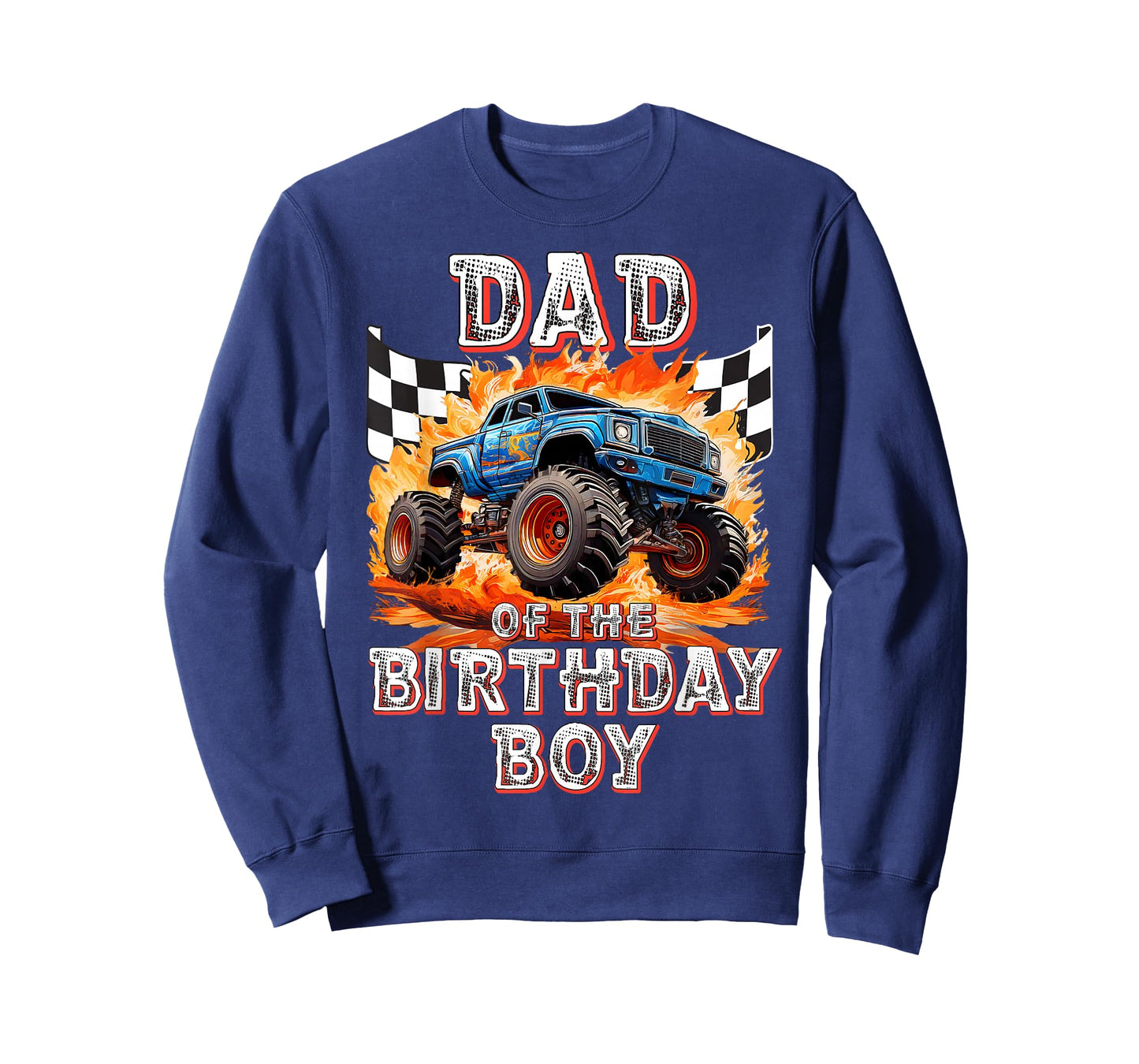 Dad of the Birthday Boy Monster Truck Birthday T-Shirt