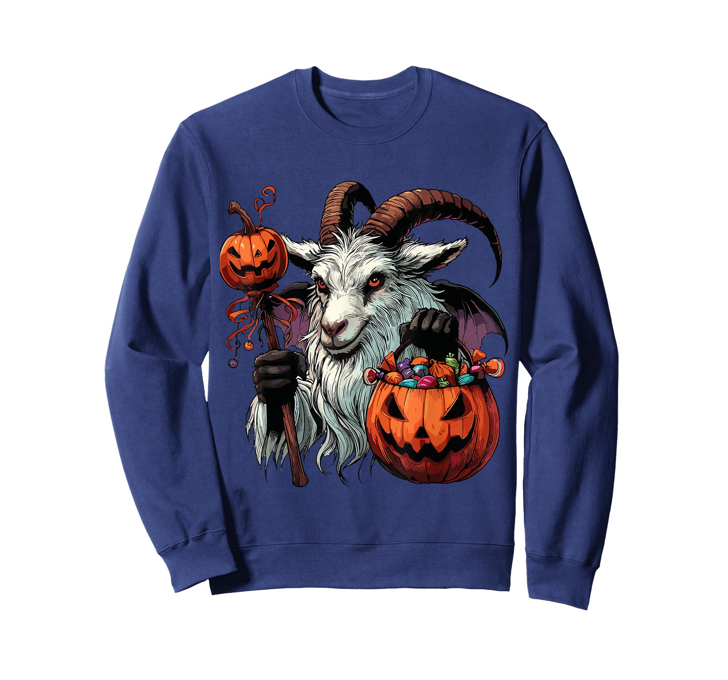 Scary Halloween Goat Ghost Spooky Candy Bag T-Shirt