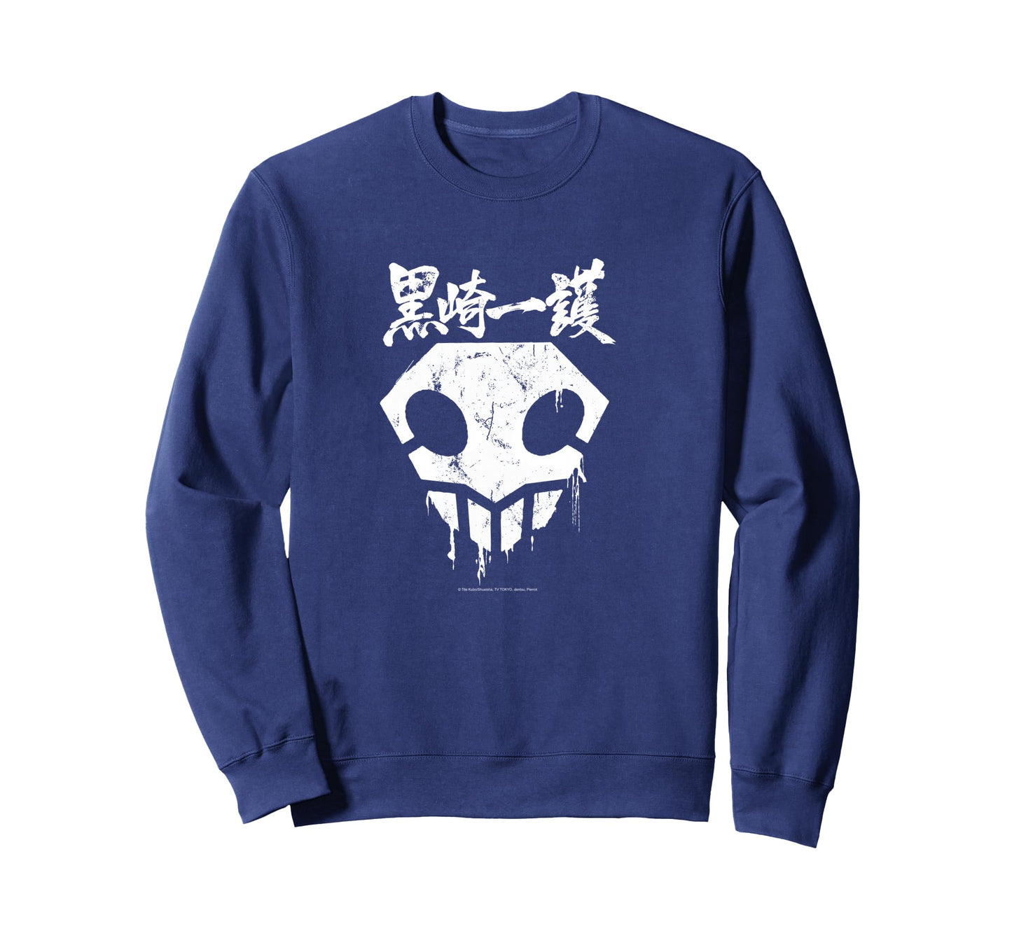 Bleach Skull with Graffiti Paint Drips and Splatter Anime Long Sleeve T-Shirt
