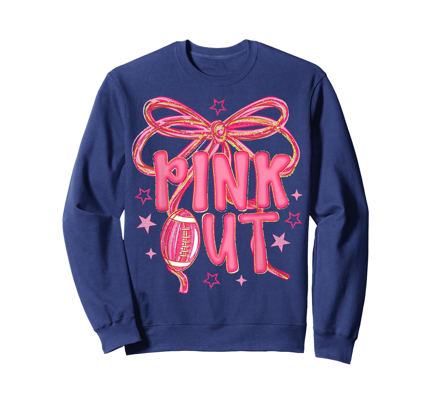 Football Pink Out Breast Cancer Football Game Day T-Shirt
