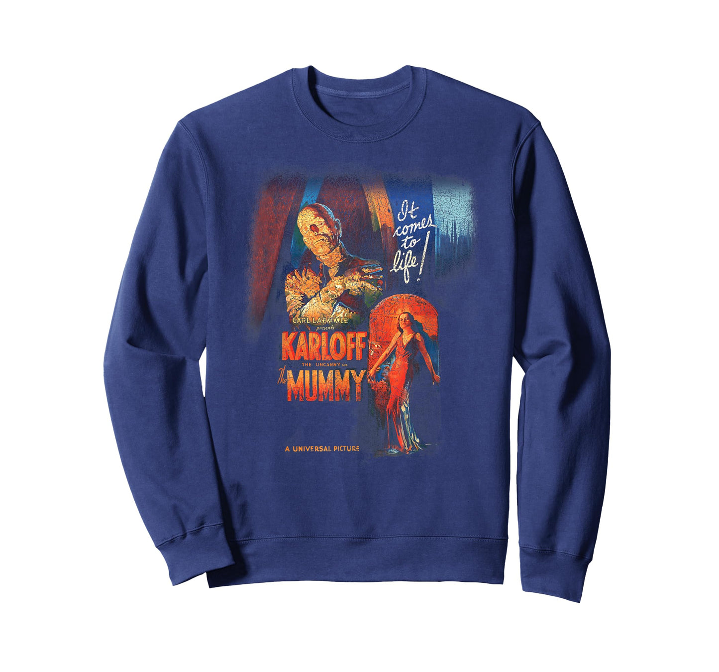Universal Monsters Distressed The Mummy Movie Poster T-Shirt