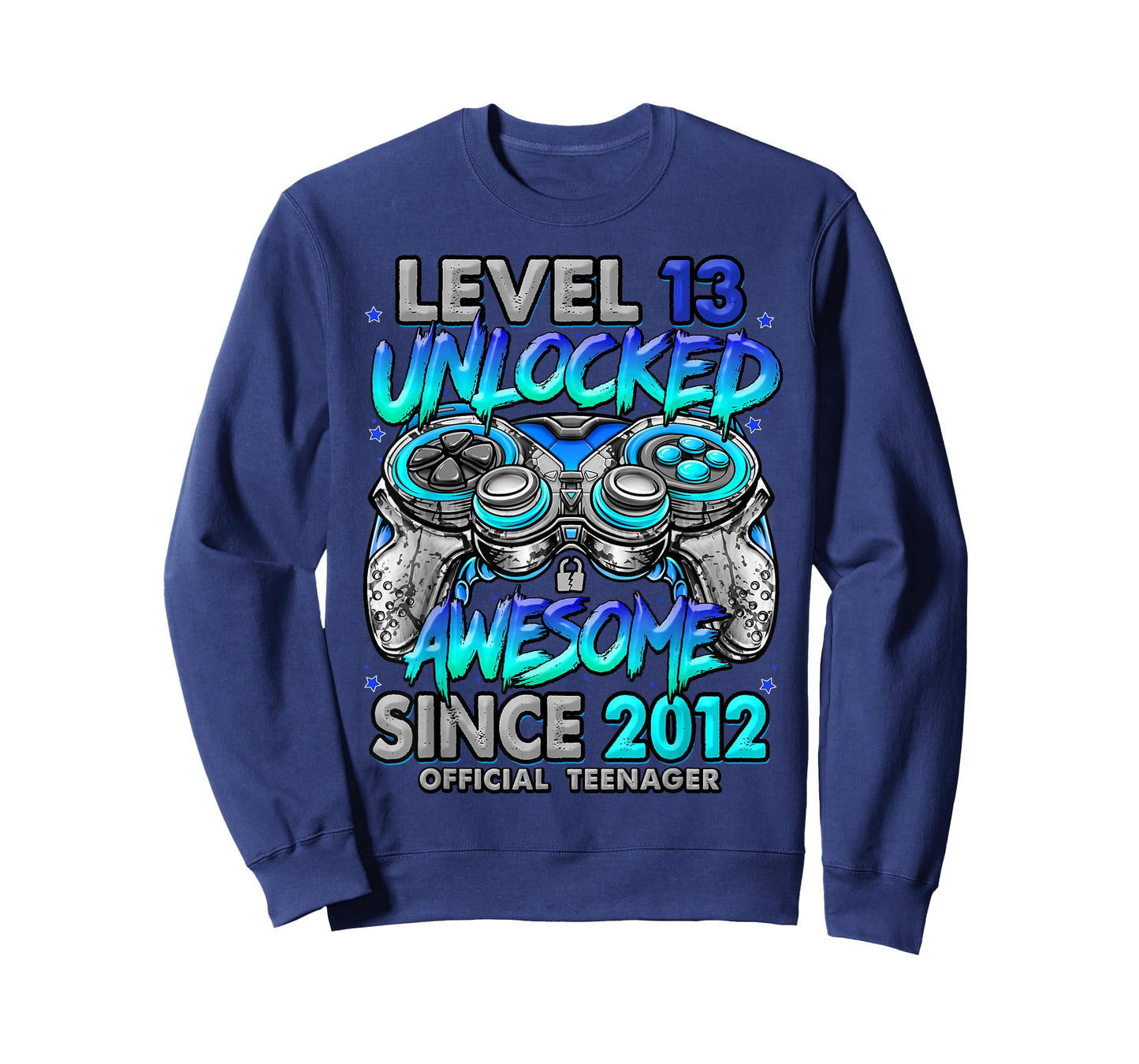 Level 13 Unlocked Awesome Since 2012 13th Birthday Gaming T-Shirt