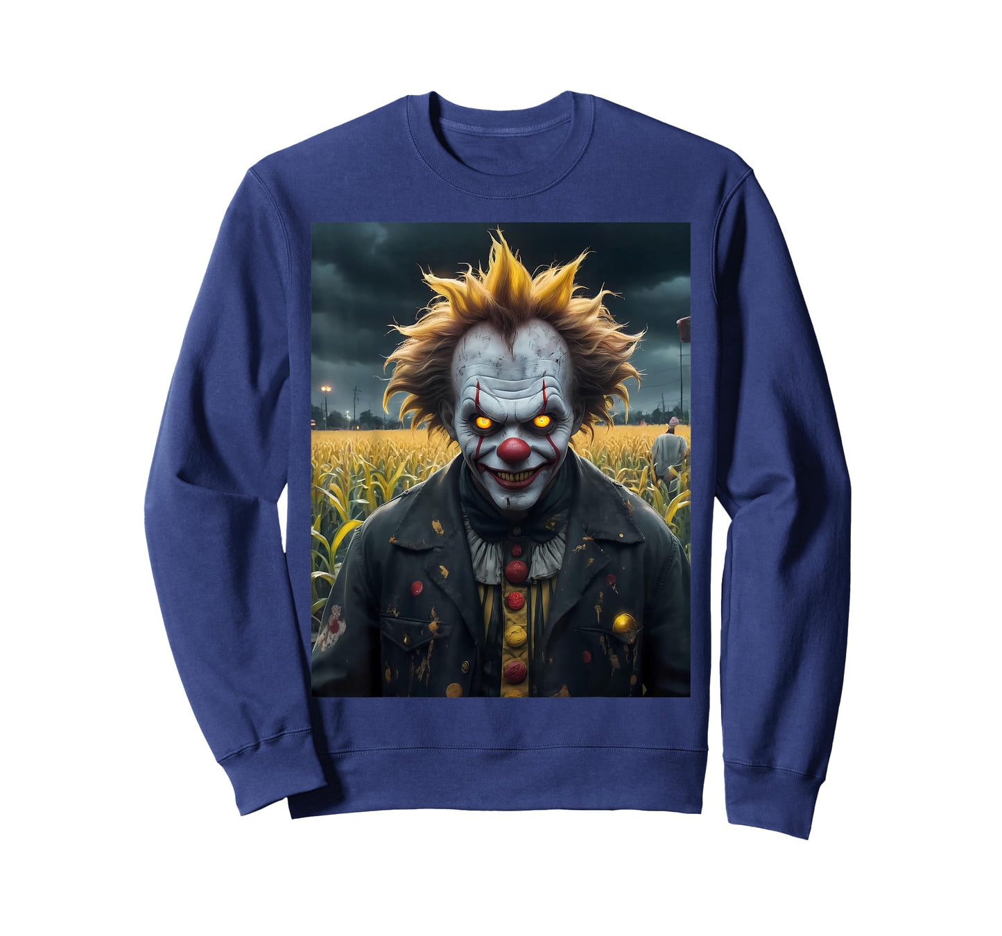 evil clown a corn field monster dark horror scary spooky T-Shirt
