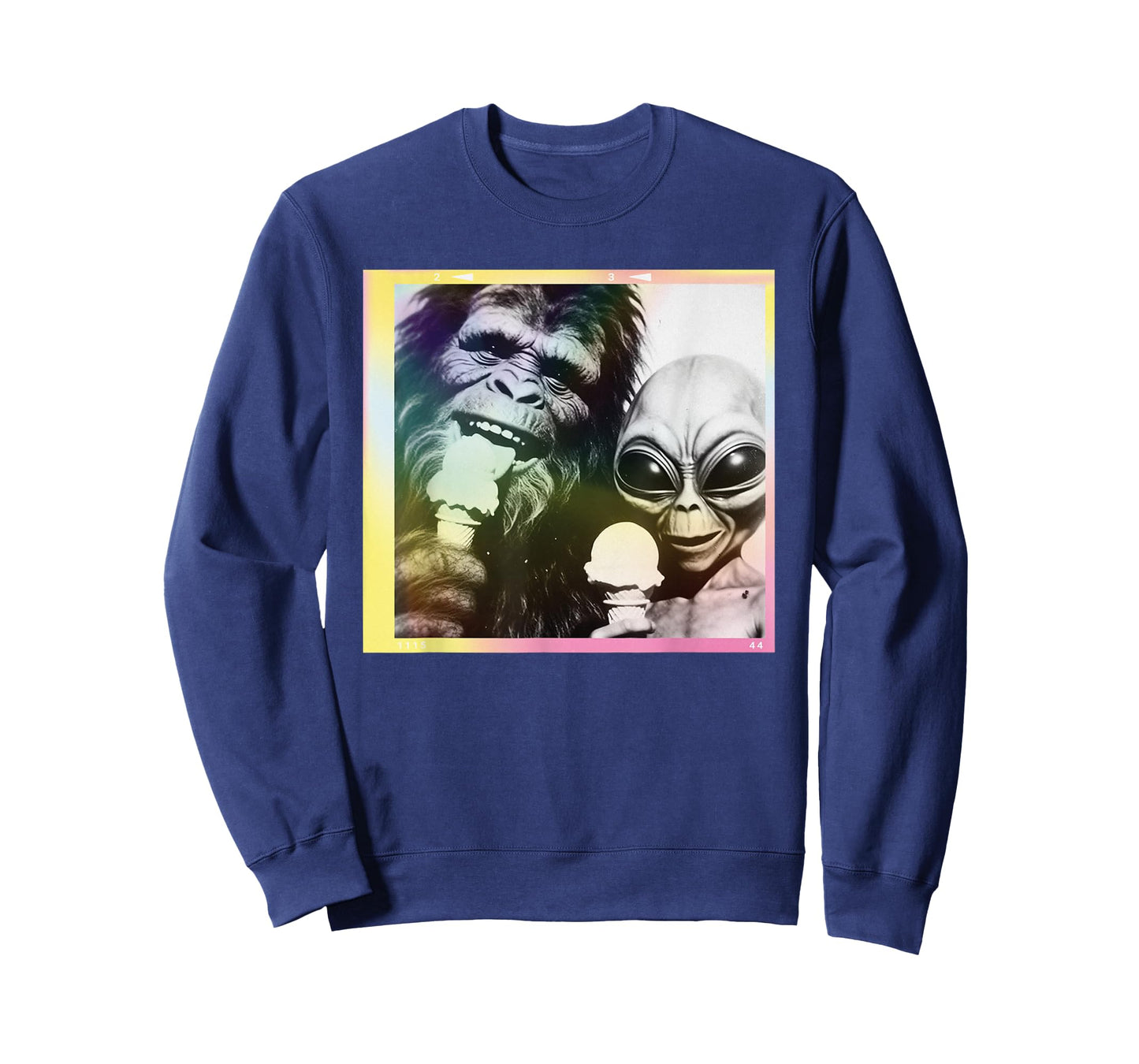 Ice Cream Funny Bigfoot Alien Sasquatch Cryptid Novelty Gift T-Shirt