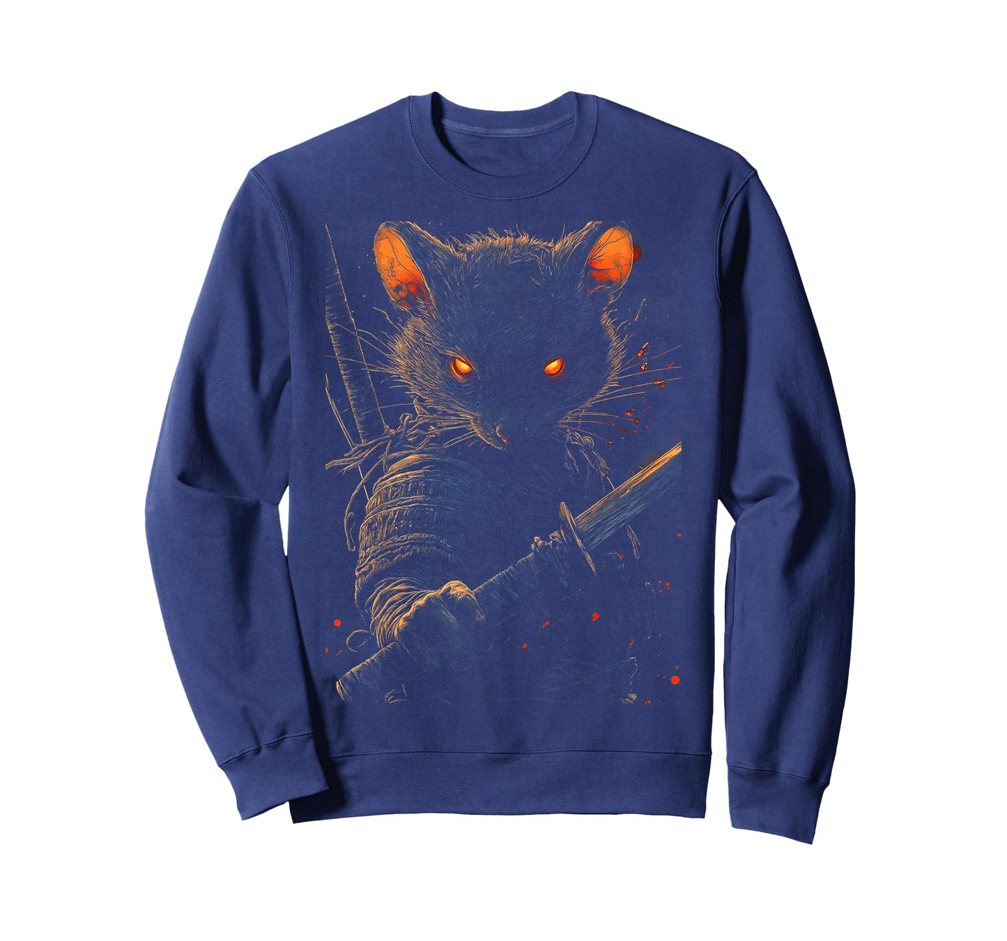 Samurai Mouse Japanese Warrior with Katana Sword T-Shirt