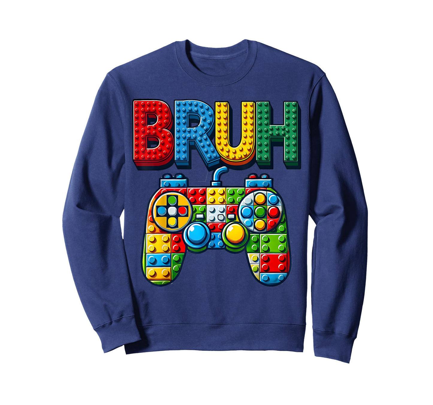 Play Building Blocks Bruh Saying Gamer Boys Brick Builder T-Shirt
