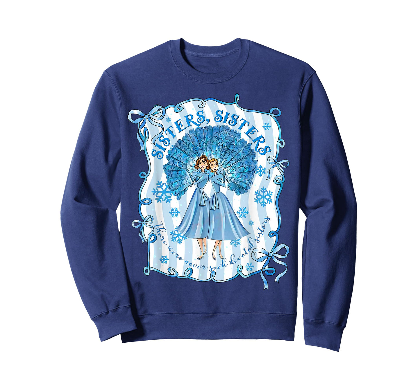 Sisters White Xmas Merry Christmas Xmas Snow Family Holiday T-Shirt