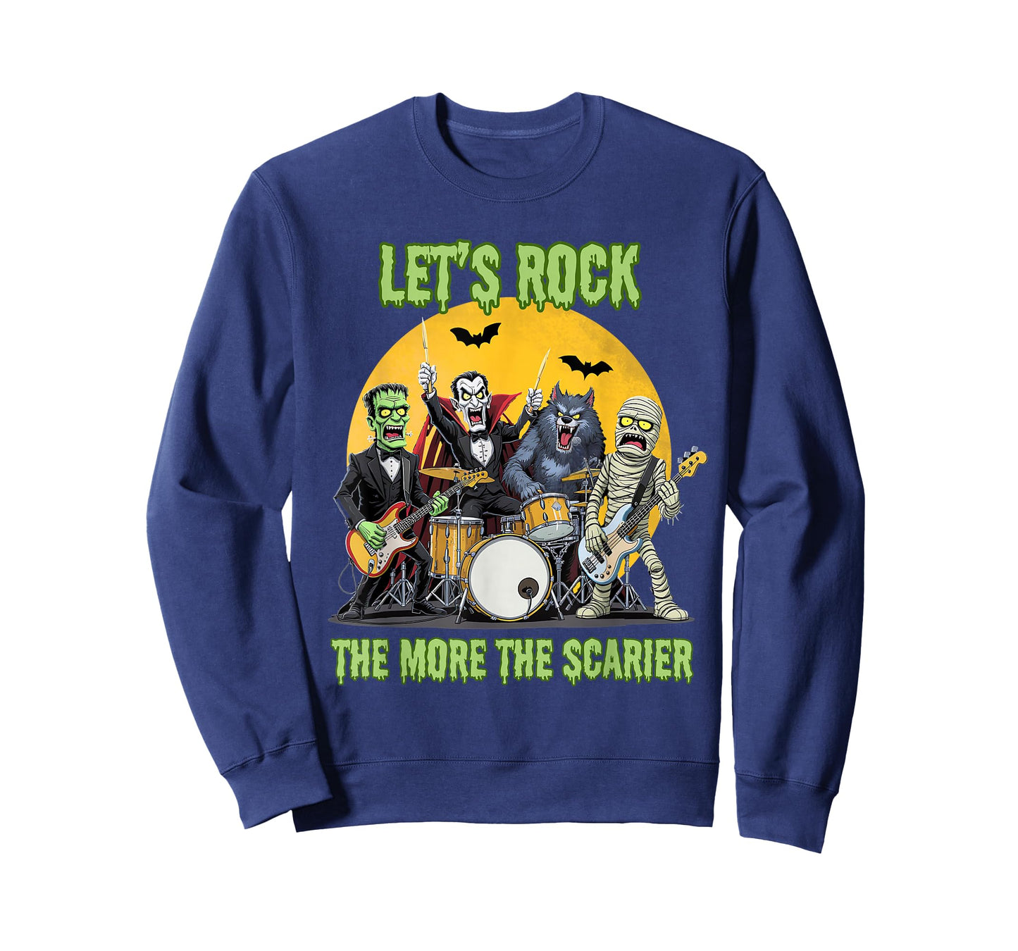 Lets Rock The More The Scarier Classic Monsters Halloween T-Shirt
