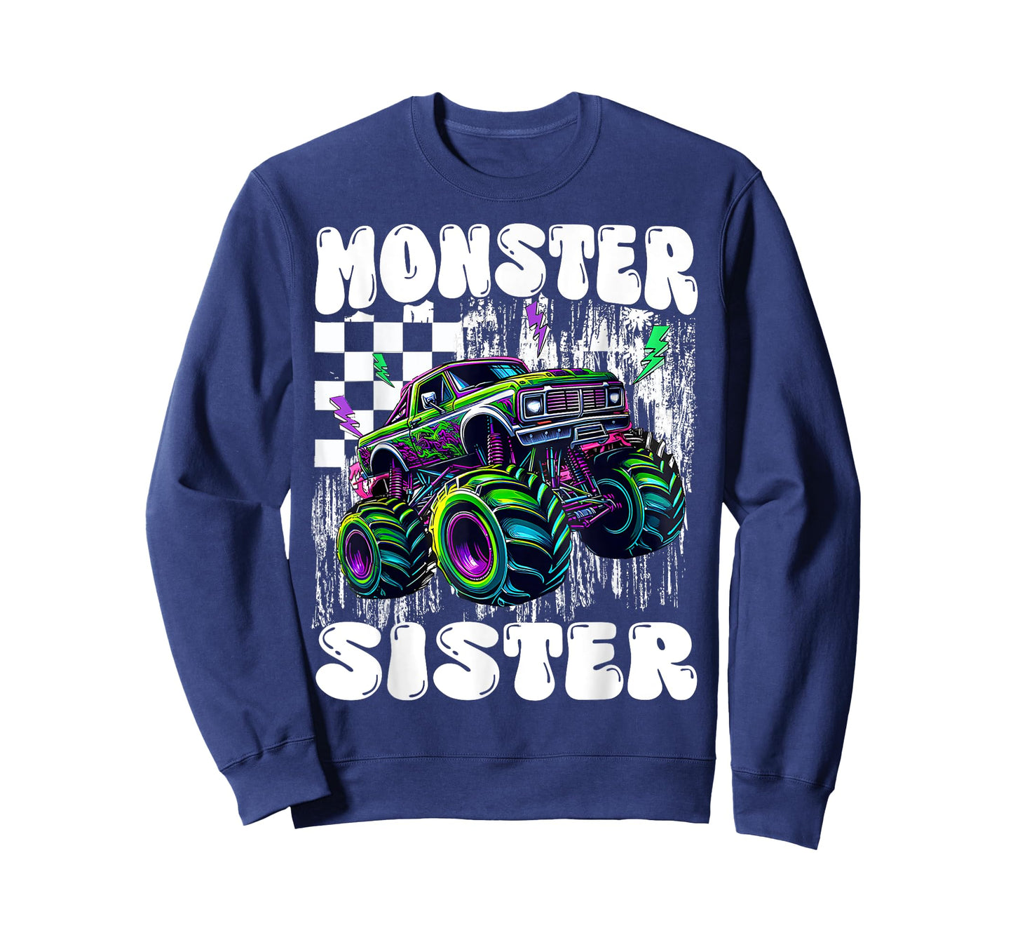 Monster Truck Sister Of Birthday Boy Family Matching Party T-Shirt