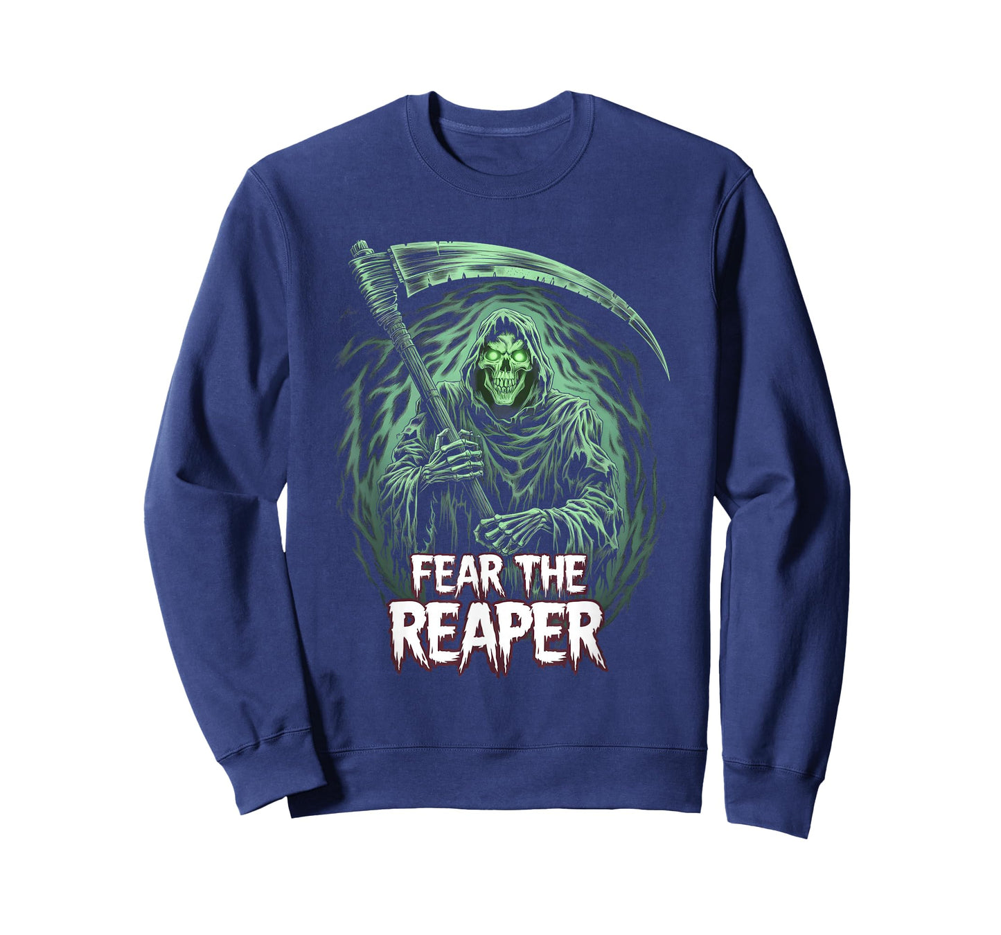 Grim Reaper Fear the Reaper Swirling Fog Art Horror Fans T-Shirt