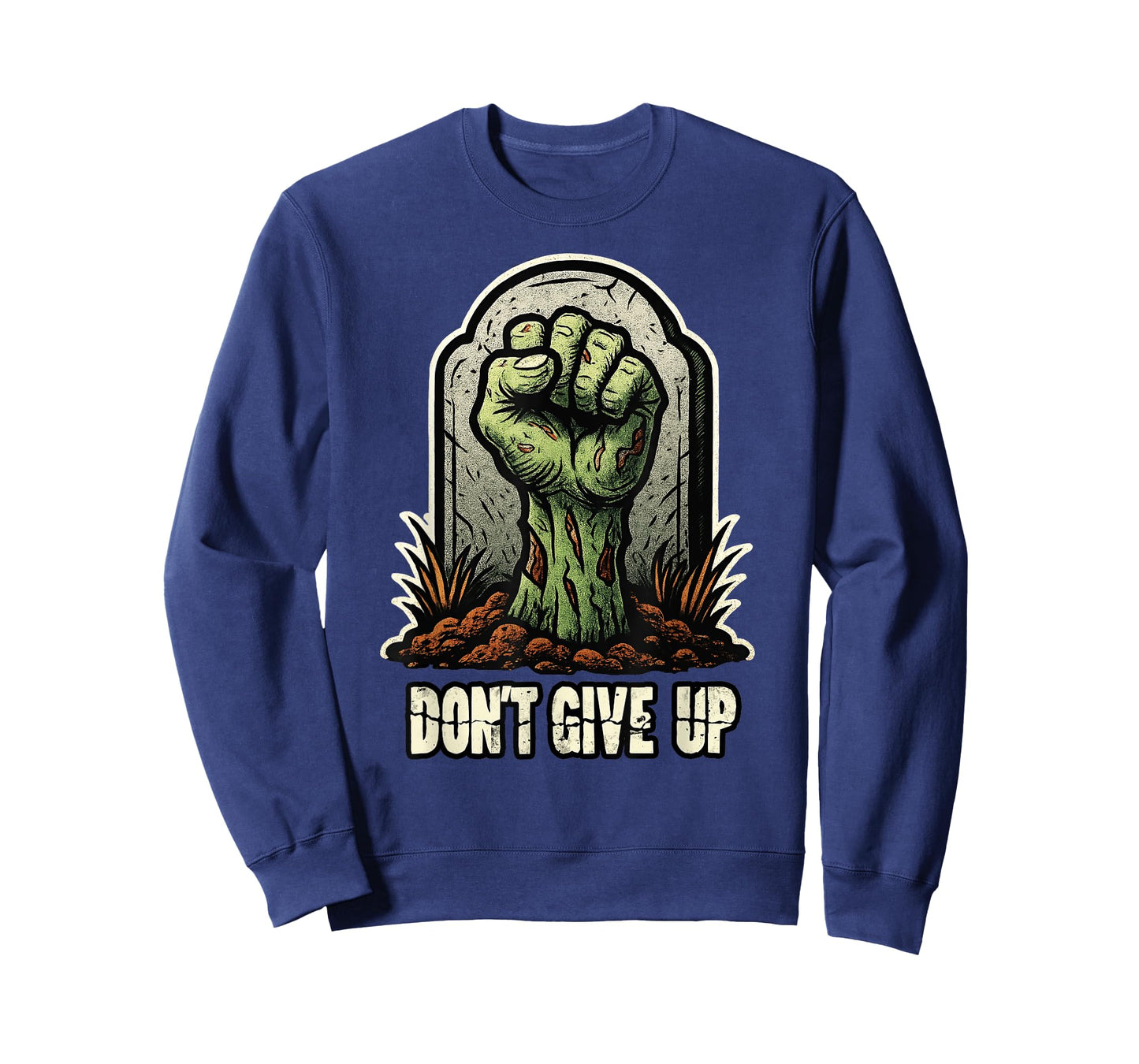 Don't Give Up Zombie Gravestone Solidarity Fist T-Shirt
