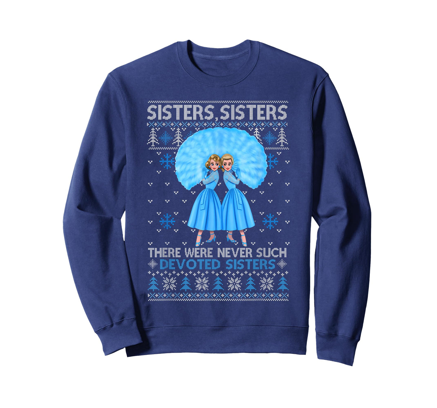 Sisters White Xmas Snow Christmas Movie 1954 Holiday Pajamas T-Shirt